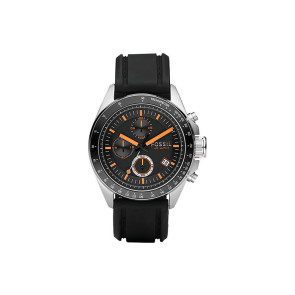 Uhrenarmband Fossil CH2647 Silikon Schwarz 22mm